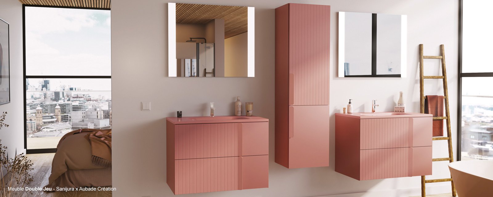 meuble monochrome salle de bains