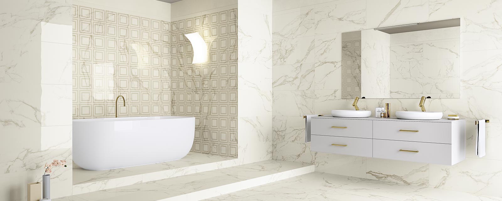 carrelage pour augmenter l’espace de votre salle de bains