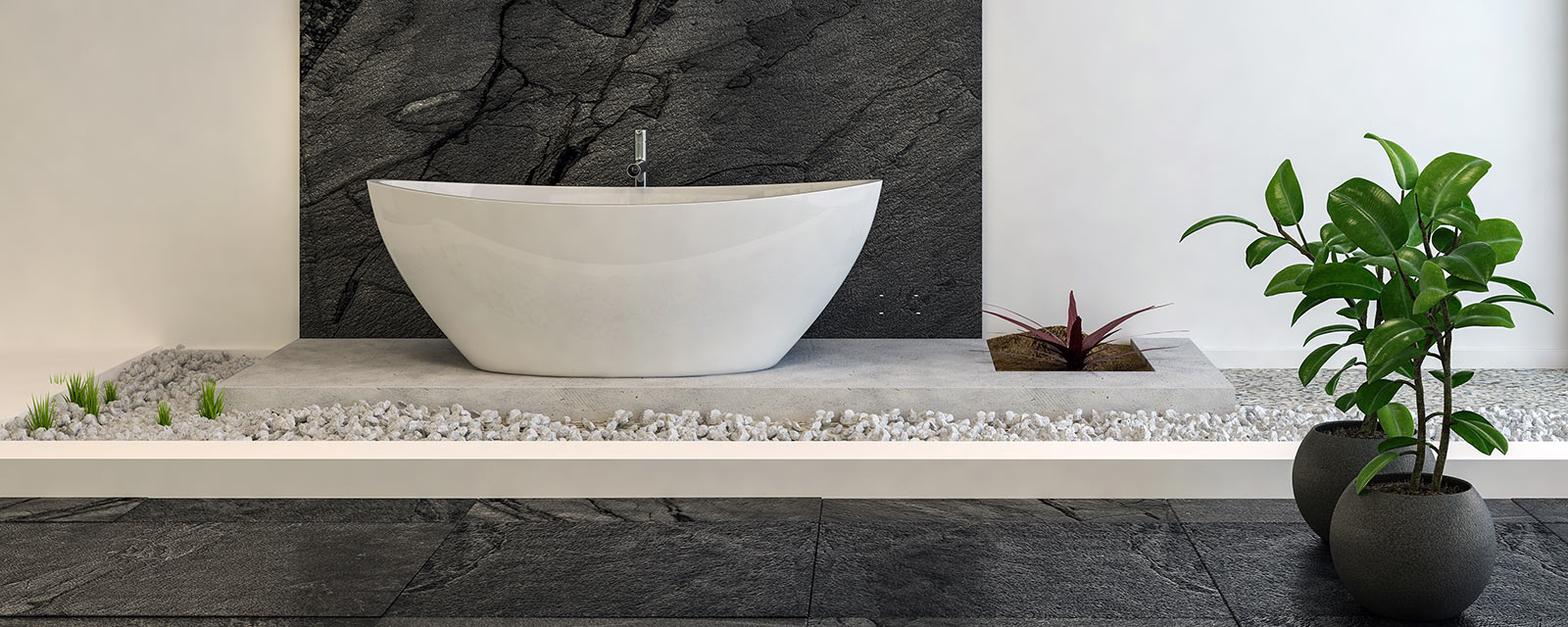 revêtement galet salle de bain