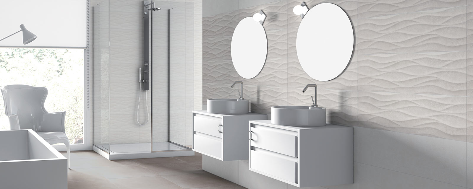 carrelage relief salle de bain