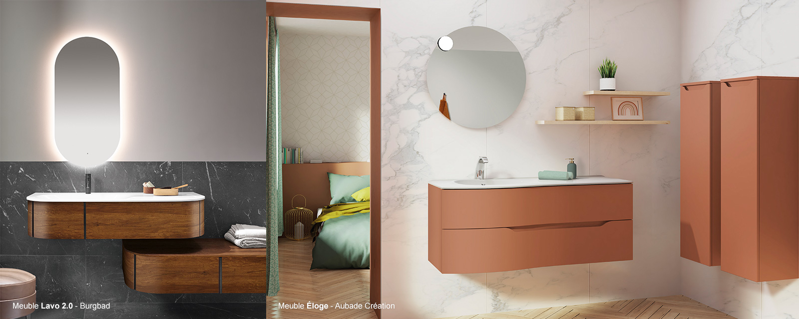 meuble salle de bains arrondis