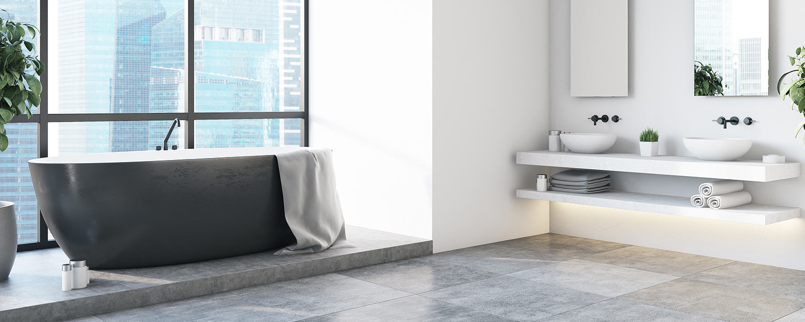 estrade pour salle de bains