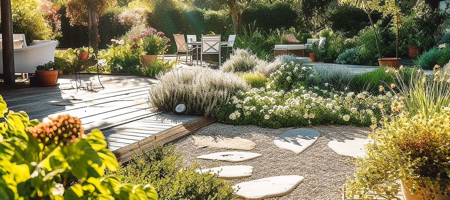 jardin bien entretenu