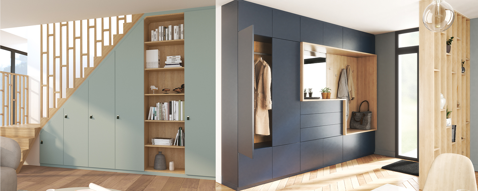 Espace dressing dans une chambre à coucher