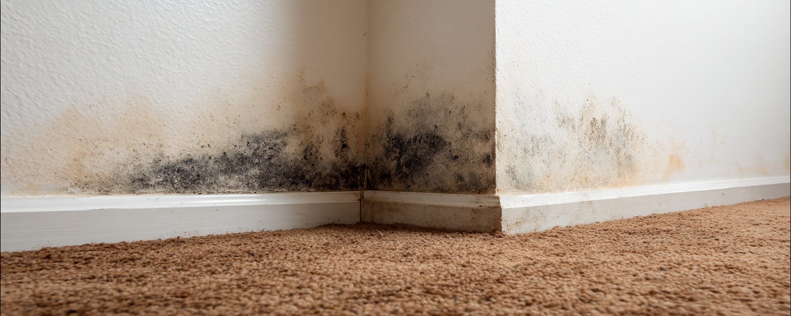 tâches d'humidité sur un mur
