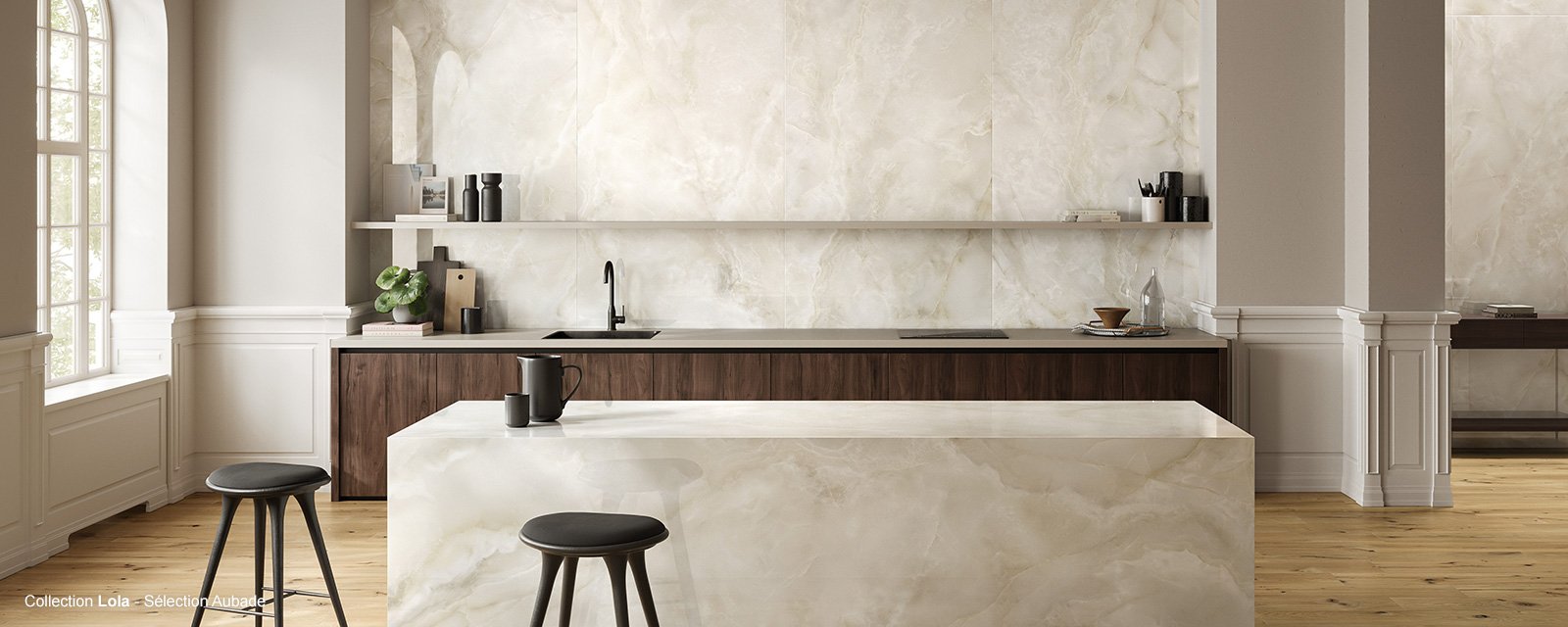 Carrelage de cuisine grand format