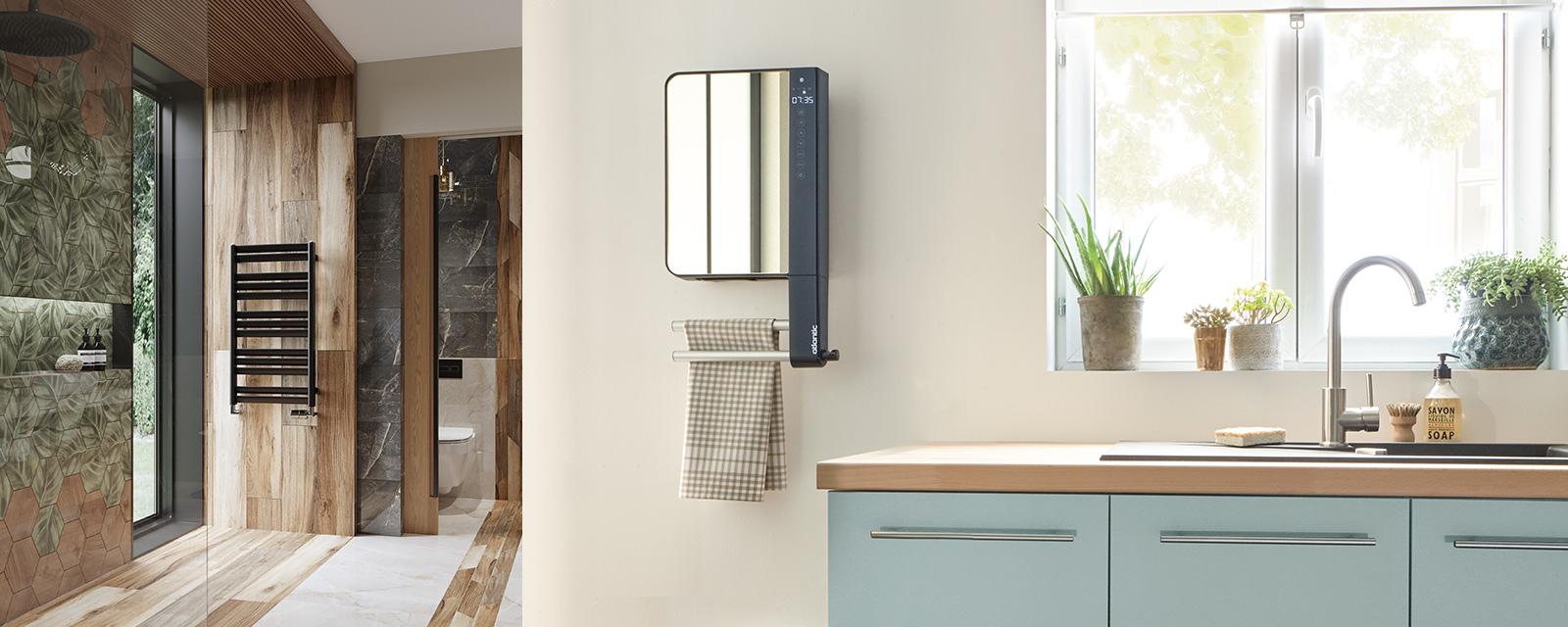 sèche-serviettes compact salle de bains