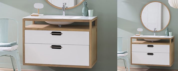 meuble salle de bain suspendu cloud line art