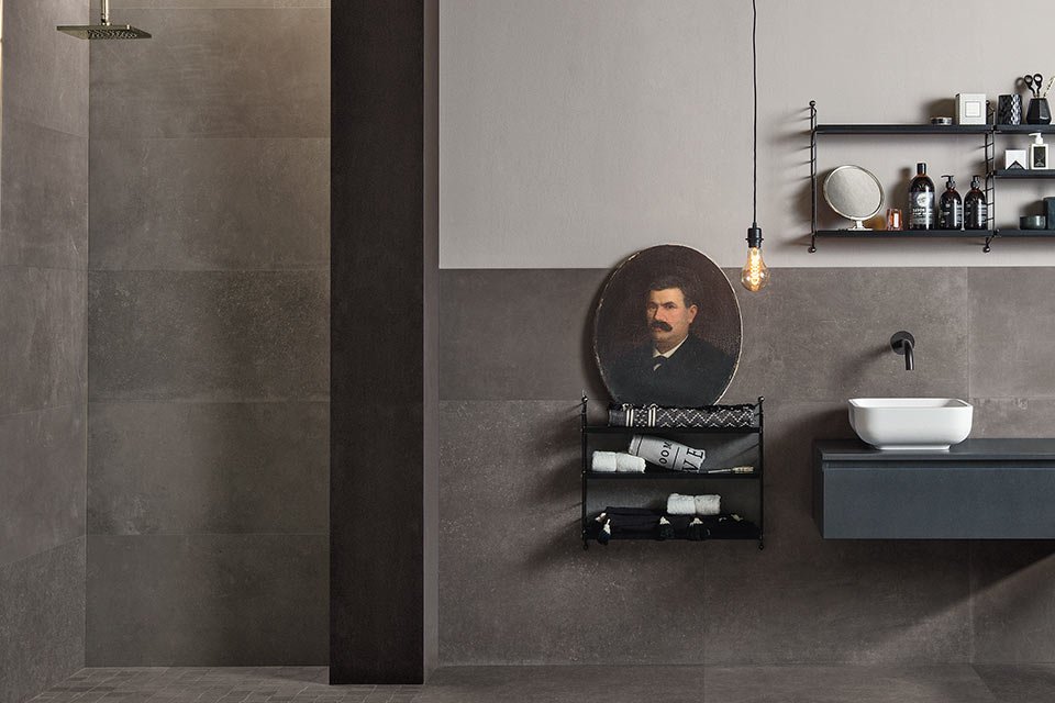 béton minéral dans la salle de bains