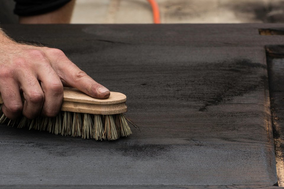 bois brûlé pour bardage