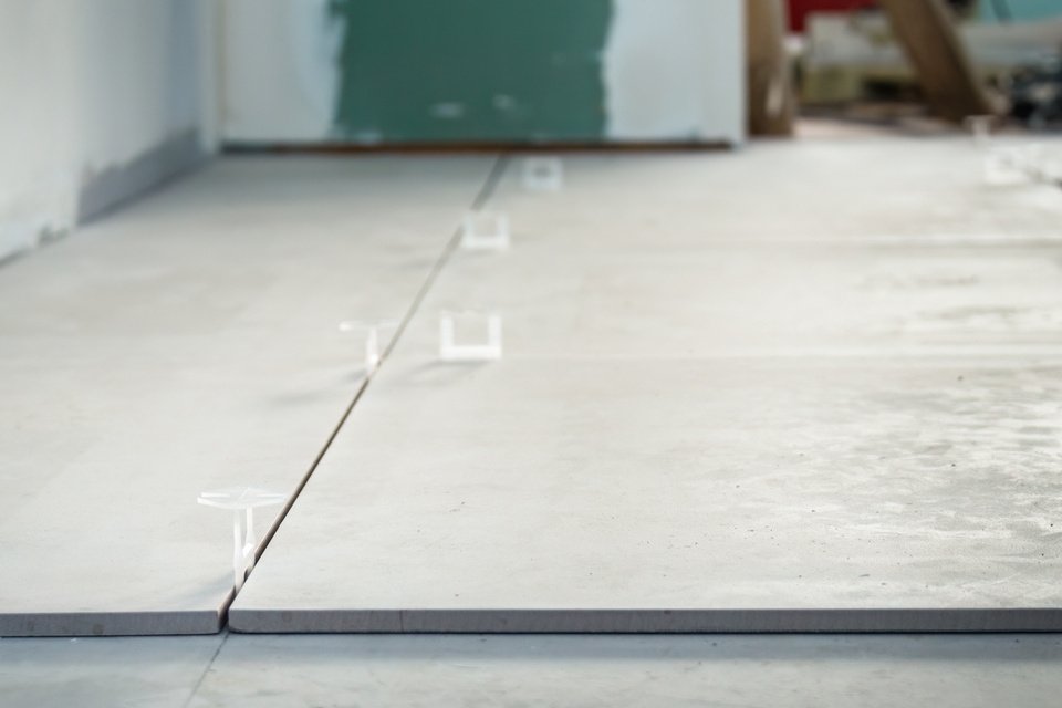 carrelage dans un garage