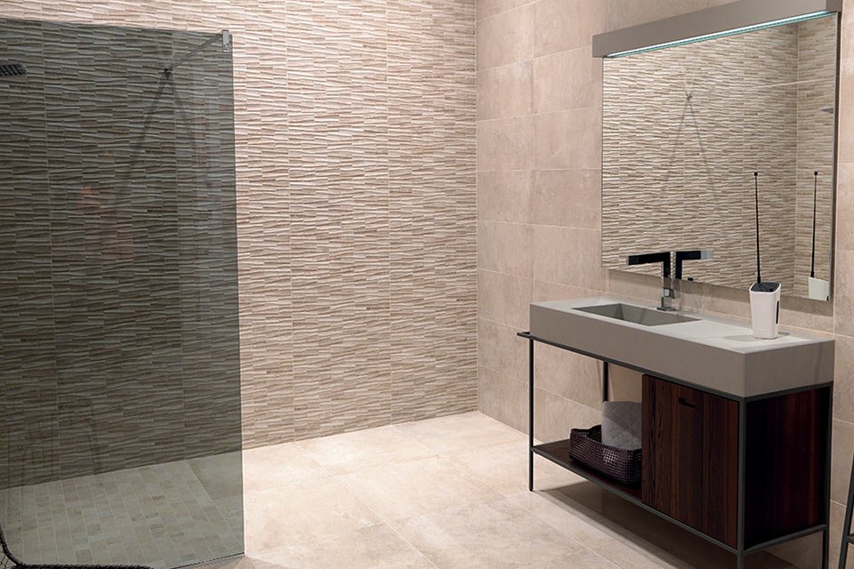 carrelage pierre douche italienne