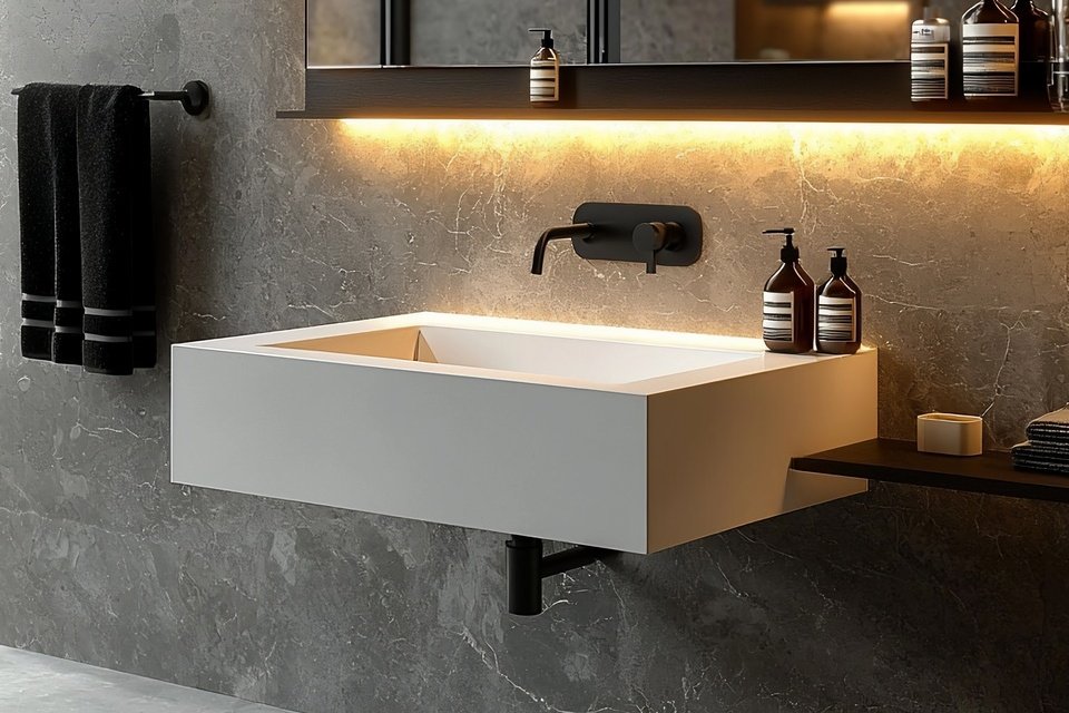 éclairage led dans une salle de bains