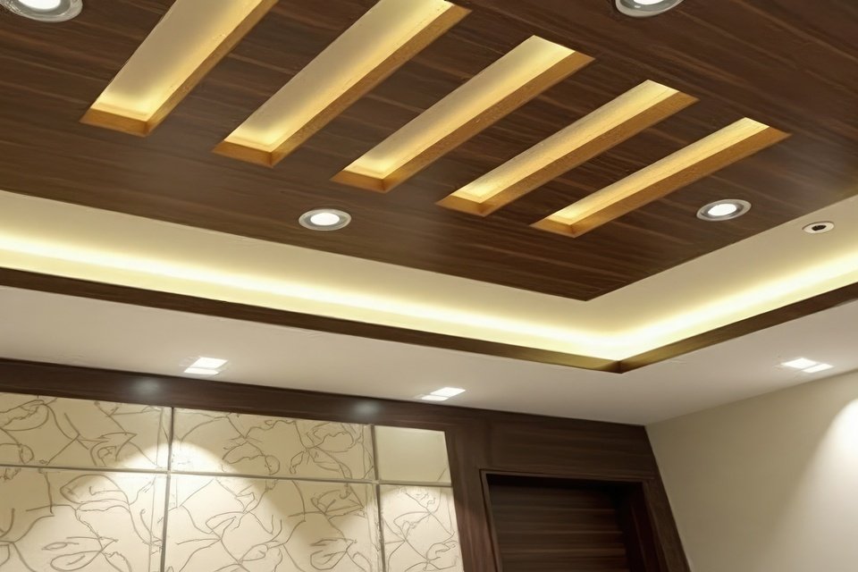 faux plafond en bois