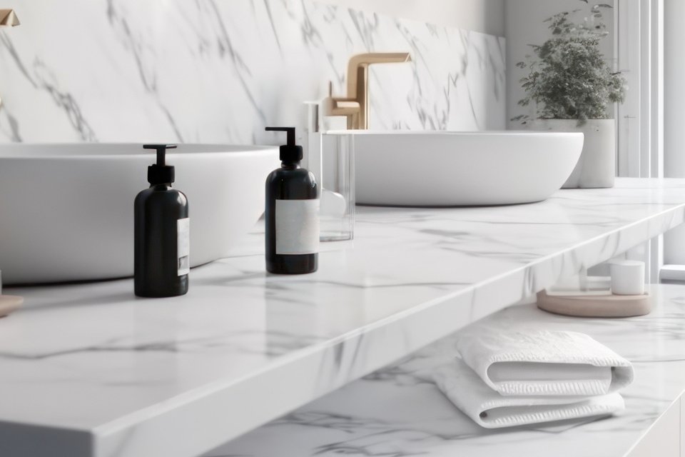 mariage carrelage-peinture salle de bain