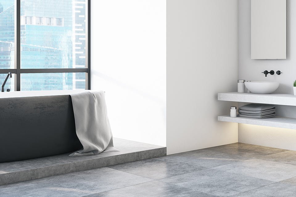 estrade pour salle de bains