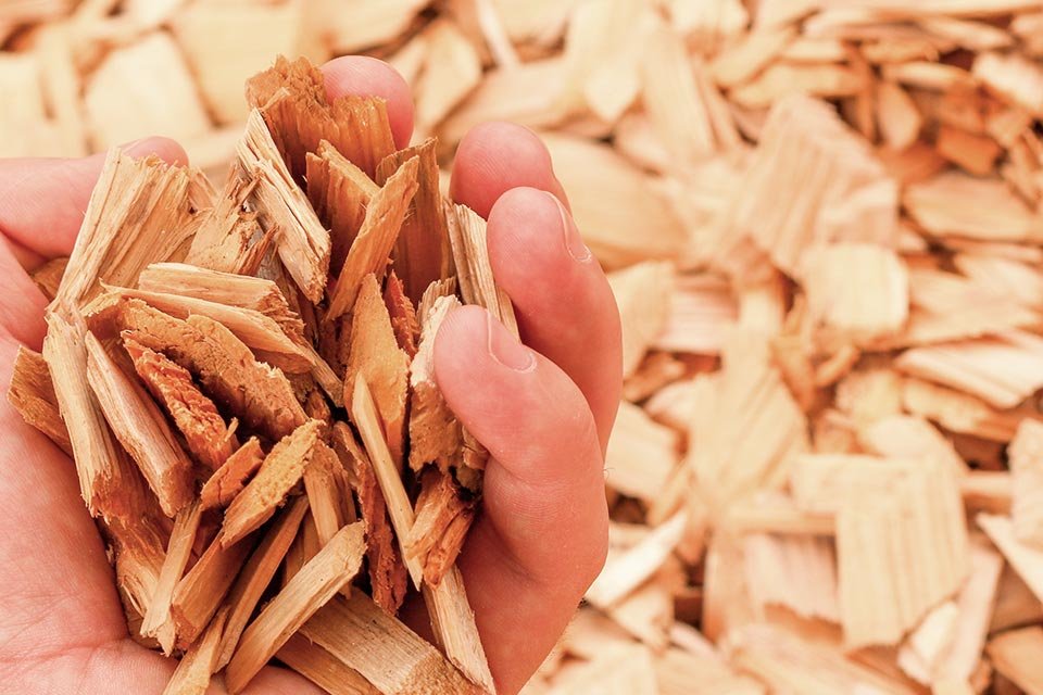 Chauffez-vous au bois déchiqueté