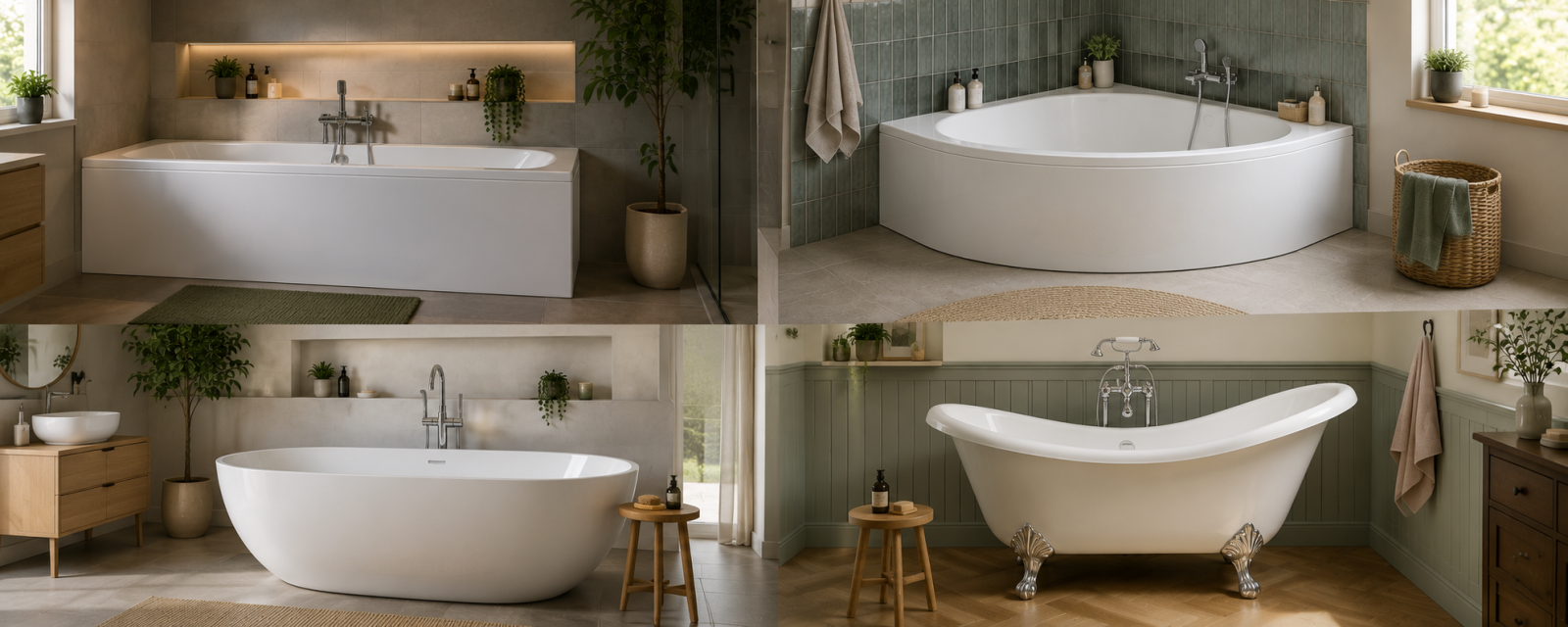 les différents types de baignoires